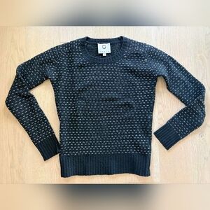 Mayle Black and White Patterned Women's Sweater